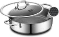 Saute Pan, Hybrid Non Stick 5 Quart Everyday Braiser pan, Chicken Fryer by SNOWCLAD