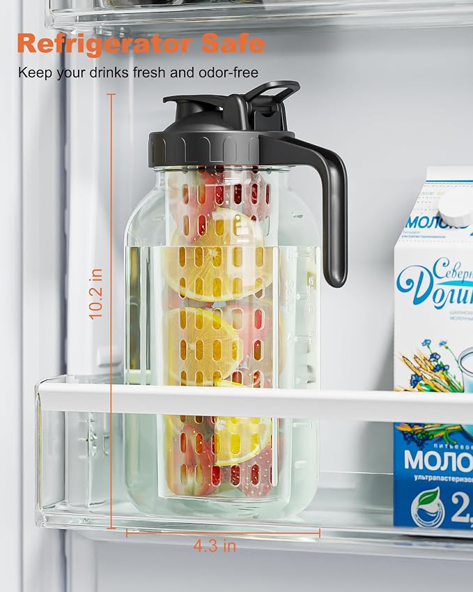 64oz Glass Mason Jar Pitcher – Airtight & Leakproof Glass Pitcher - Image 4