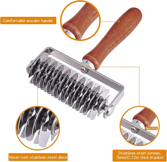 Stainless Steel Lattice Dough Cutter - Image 6