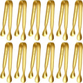 HOTEC 12-Pack Mini Sugar Tongs Stainless Steel Ice Tongs 4.3Inch Serving Tongs by Hotec