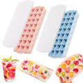 Heart Shape Ice Cube Tray 2PCS Mini Heart Ice Mold Silicone Heart Ice Cube Molds by Rismise