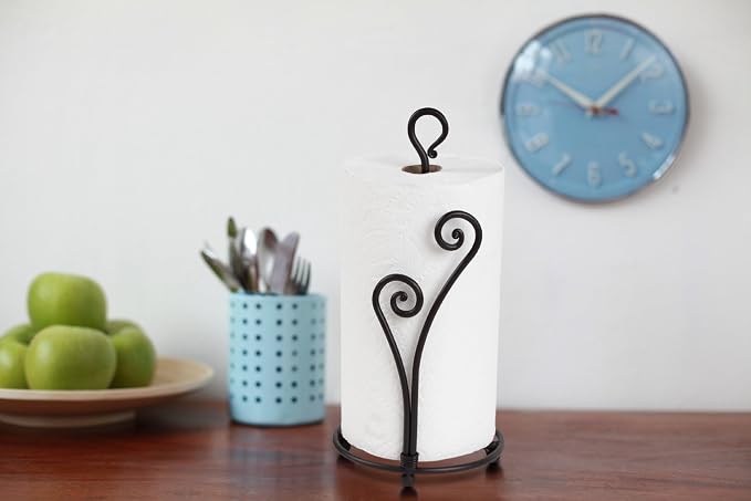 RTZEN Matte Black Paper Towel Holder Countertop - Image 6