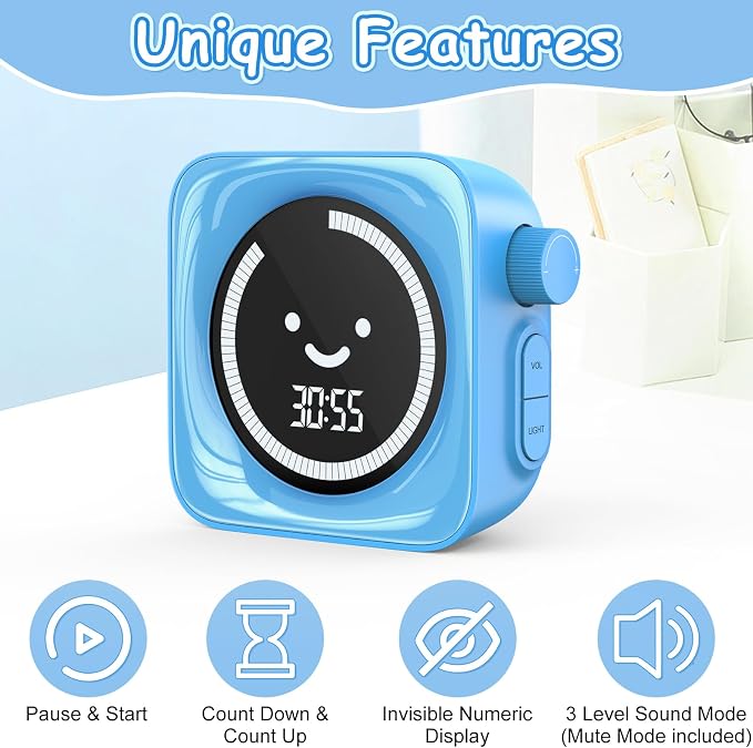 Visual Timer for Kids, 99 Minute Digital Cute Kids Visual Timer Classroom Timer - Image 3