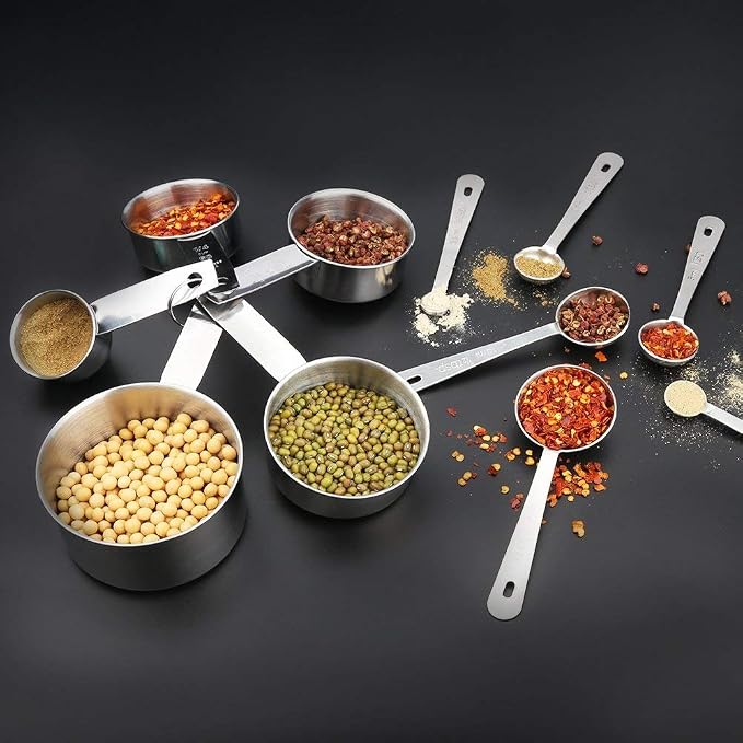 Accmor 11 Piece Stainless Steel Measuring Spoons Cups Set, Premium Stackable - Image 7