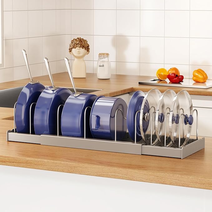 Magheo Expandable Food Storage Container Lid Organizers by COMFORTYOURHOME