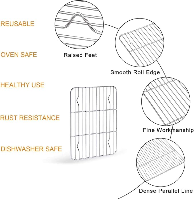TeamFar 10.5’’ x 8’’ x 1’’ Toaster Oven Pan - Image 7