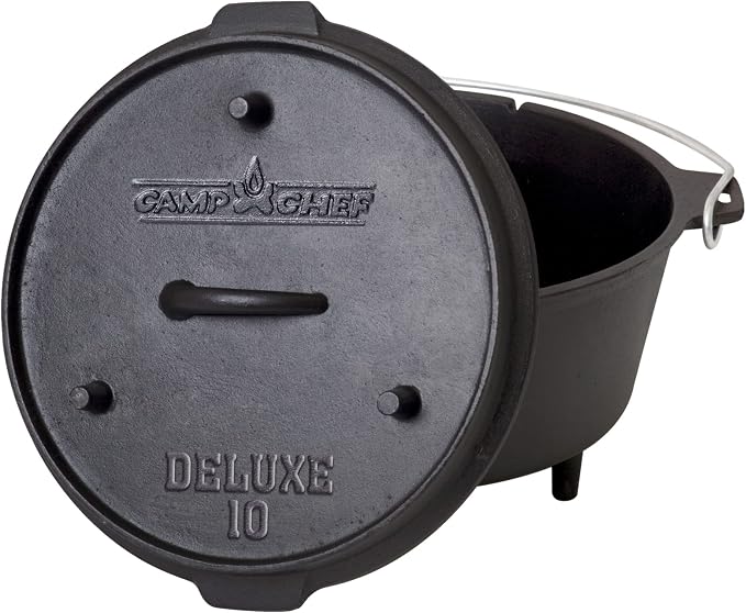 Camp Chef DO10-6 Quart Dutch Oven Pre-Seasoned Cast Iron by Camp+Chef