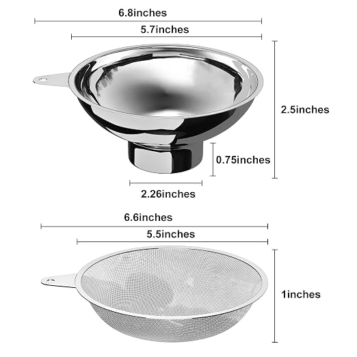 Serinar Canning Funnel with Stainless Steel Filter - Image 2