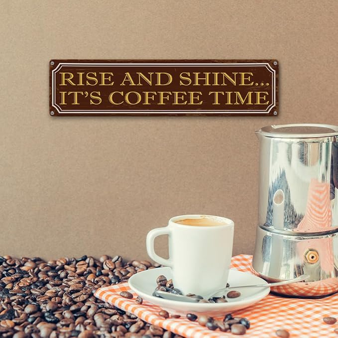 Coffee Time Metal Tin Signs, Coffees Lover Home Decor - Image 6