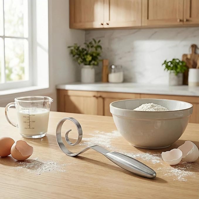 Maxjoy Danish Dough Whisk Stainless Steel Hook - Image 7