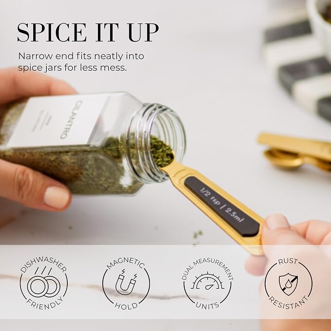 Gold Magnetic Measuring Spoons - Image 3
