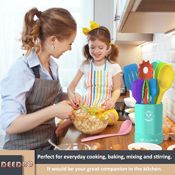 Silicone Kitchen Utensils Set, 16-Piece Silicone Cooking Utensils by Deedro - Image 7
