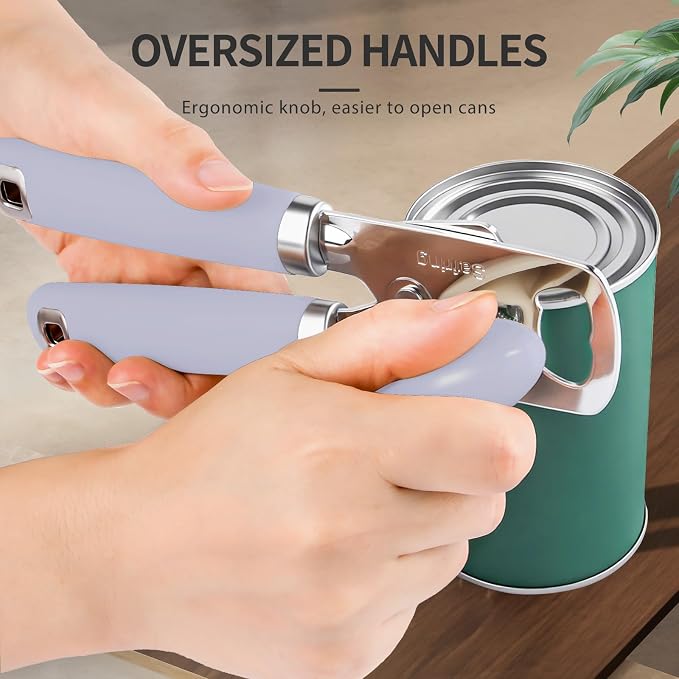 Safring Can Opener Manual, Heavy Duty Stainless Steel Smooth Edge Can Opener - Image 5