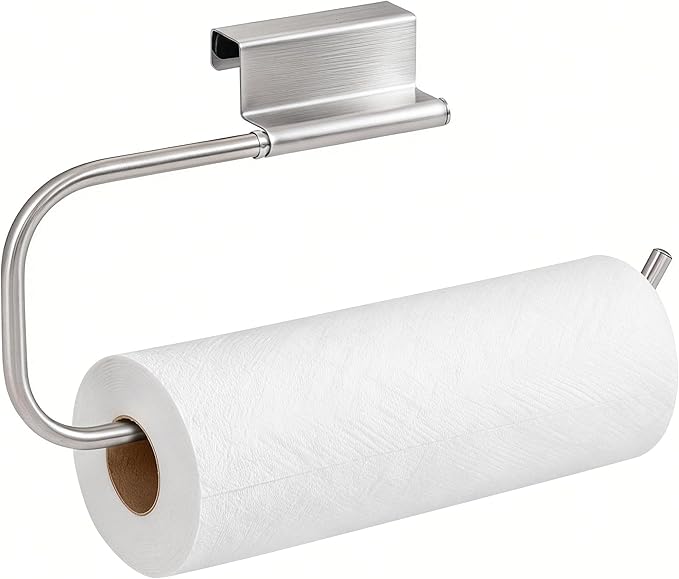 Over Cabinet Door Paper Towel Holder by Qflushor