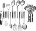 12 Pcs Stainless Steel Cooking Utensils Set, Metal Kitchen Tools Include by Unknown