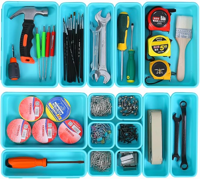Kutesna 15 PCS Interlocking Desk Drawer Organizer Separator - Image 6