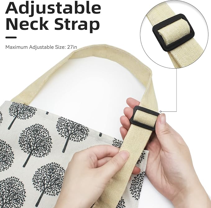 NLUS 2 Pack Waterproof Cooking Aprons, Adjustable Bib Soft Chef Apron - Image 6