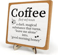 Funny Coffee Bar Decor – Rustic Wooden Sign by DMADNF