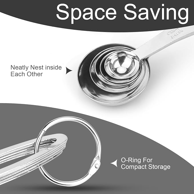5pcs Measuring Spoon Set, Heavy Duty Stainless Steel Measuring Cups - Image 3