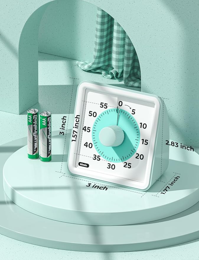 LIORQUE Visual Timer for Kids, 60-Minute Countdown Timers for Classroom Office - Image 7