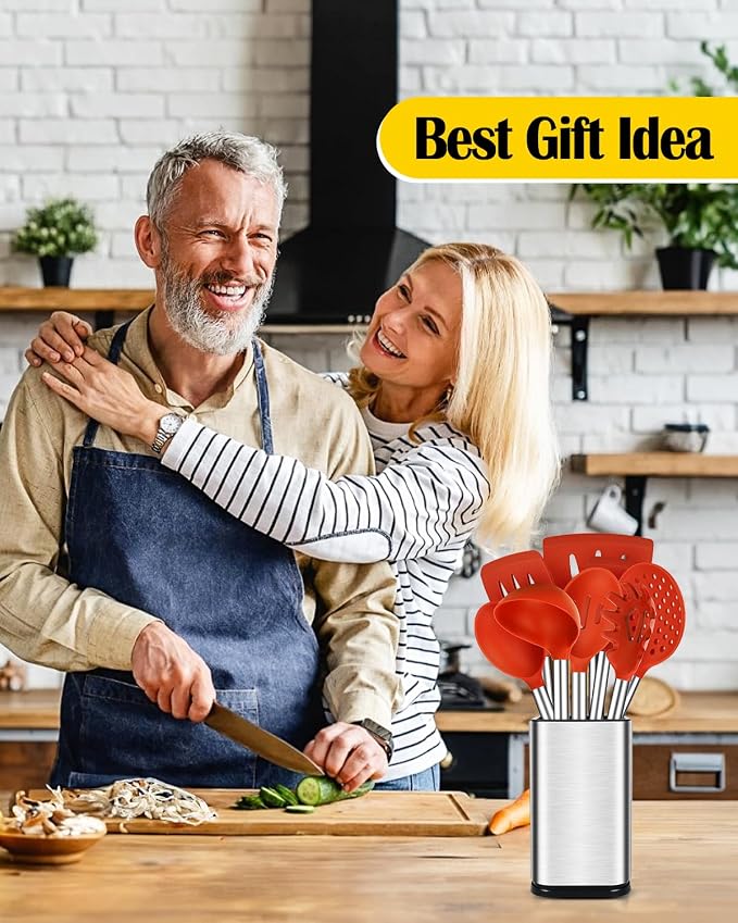 Silicone Cooking Utensil Set, BPA Free Heat Resistant Kitchen Tools - Image 6