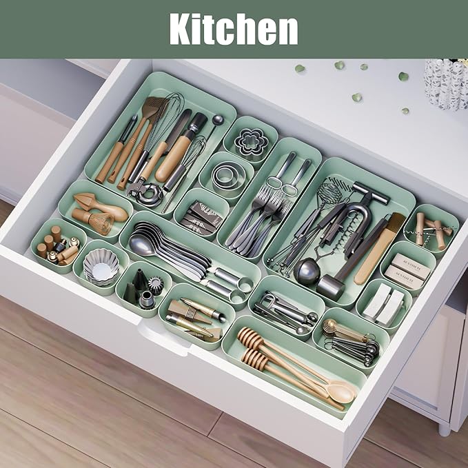 Plastic Drawer Organizers, Bathroom and Vanity Organizer Plastic Tray, Makeup - Image 5