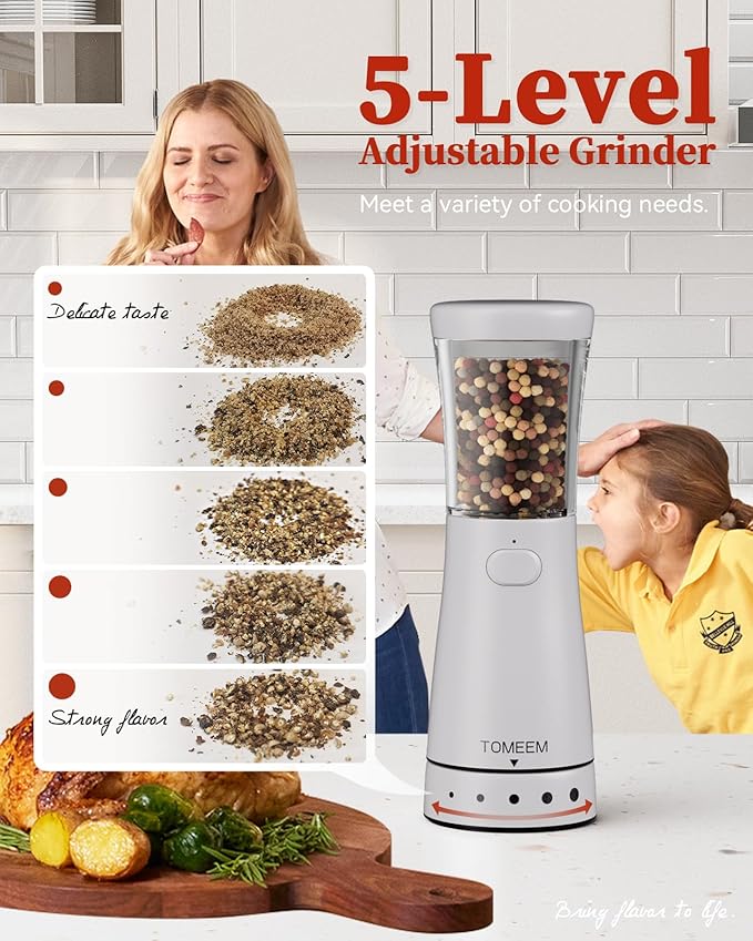 Electric Salt and Pepper Grinder Set - Image 2