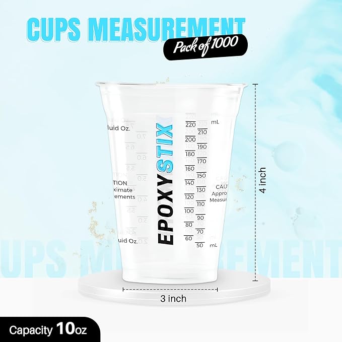 10oz Disposable Graduated Cups for Mixing Epoxy Resin - Image 3