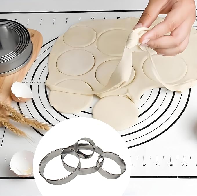 7 Pcs Round Cookie Cutter Set, Baking Tools - Image 3