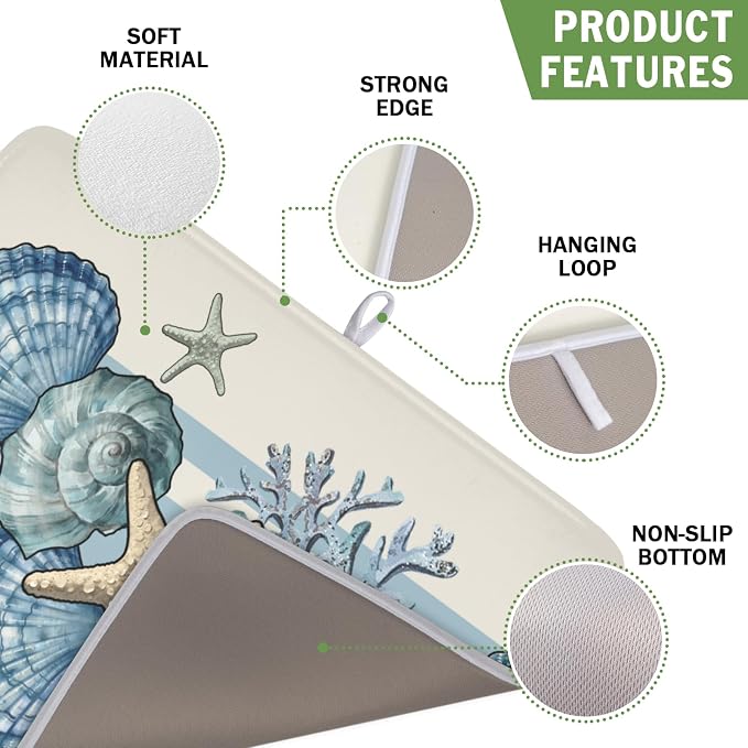 Nautical Coastal Dish Drying Mat - Image 3