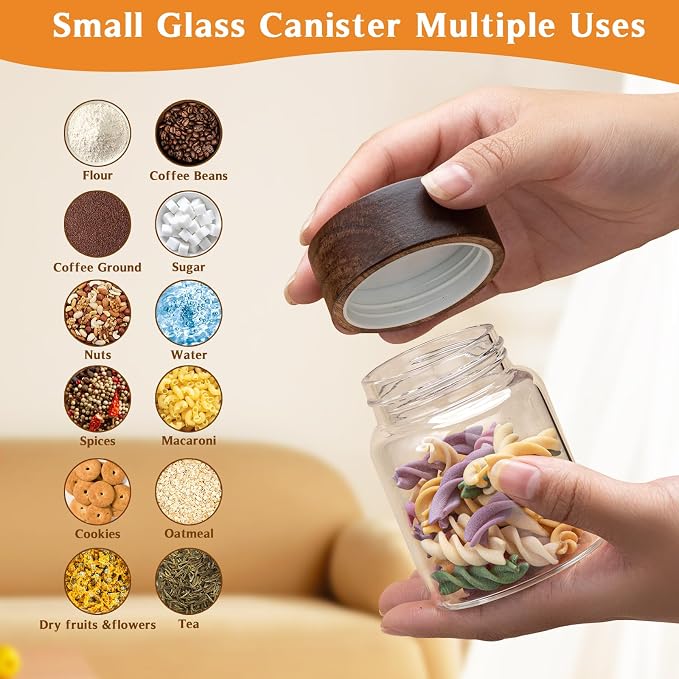 6 pc Glass Spice jars Glass Jars - Image 6