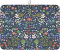 Flower Floral Dish Drying Mat 18x24 inch Microfiber Navy Blue Drying Mats by Giwawa