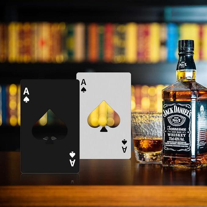 20Pcs Ace of Spades Bottle Openers, Poker Card Bottle Openers, Stainless Steel - Image 7
