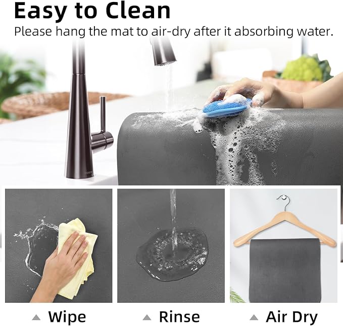 LOPNUR Kitchen Dish Drying Mat, 31.5"x17" Extra Large Dish Drying Mats - Image 9