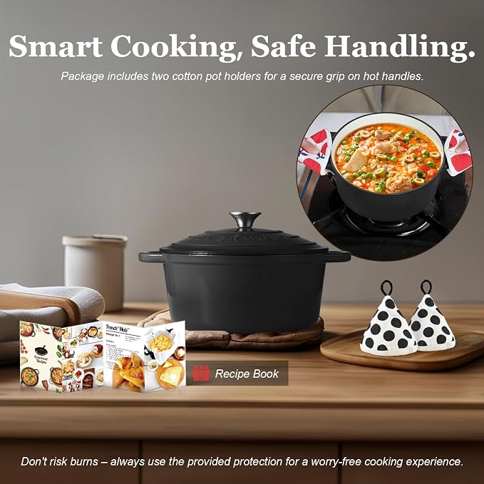 Overmont Enameled Cast Iron Dutch Oven - Image 6