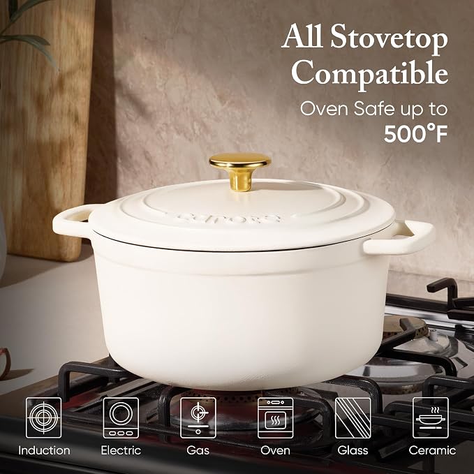 CAROTE Enameled Cast Iron Dutch Oven Pot - Image 3