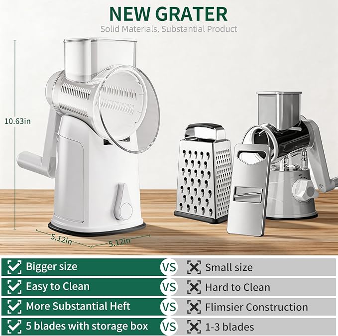 The CoveCarol rotary cheese grater comes - Image 2