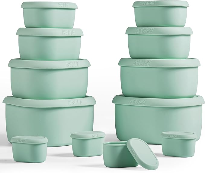 ISSEVE 12Pcs/Set Nesting Silicone Food Storage Containers by ISSEVE