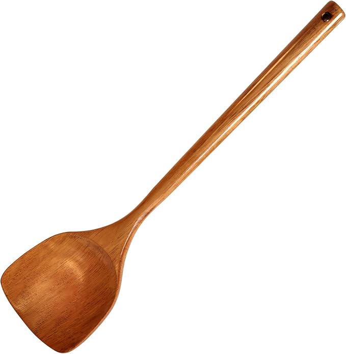 FJNATINH Wooden Spatula with Long Handle by HOMEKITCHENTOOL