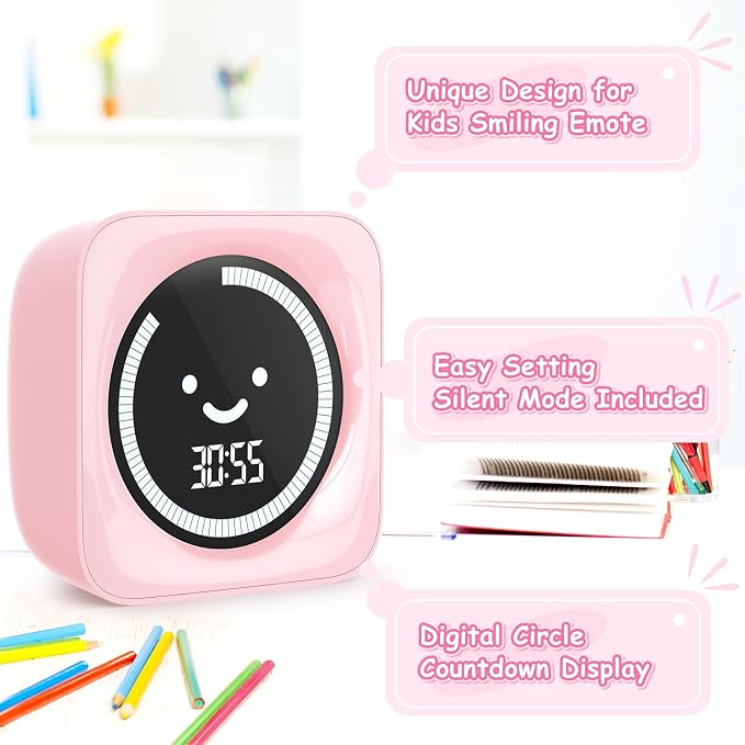 Visual Timer for Kids, 99 Minute Digital Cute Kids Visual Timer Classroom Timer - Image 2