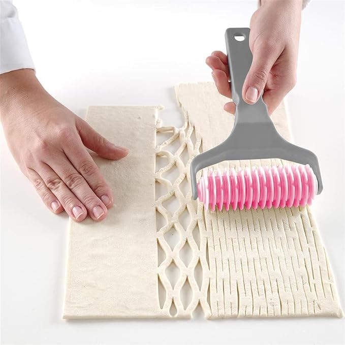 Pastry Lattice Roller Cutter, Pastry Cutter Roller DIY Baking Tool by Ginfonr
