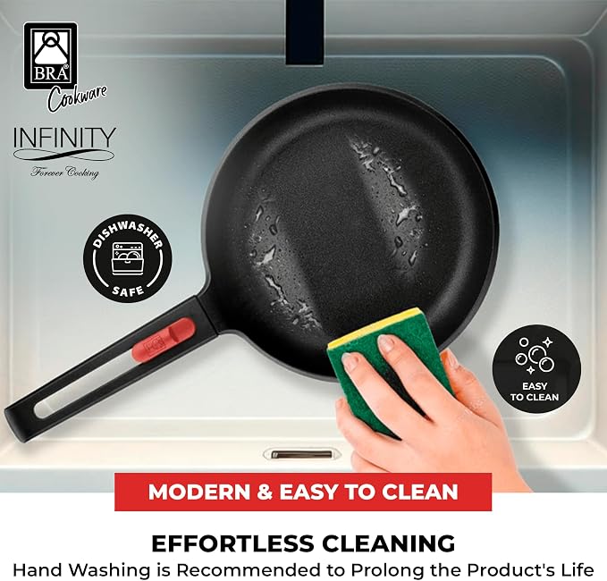 BRA COOKWARE Infinity Nonstick Frying Pan | 9.5-Inch Cast Aluminum Skillet | - Image 7