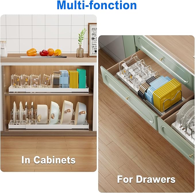 Mustorn 2 Pack Pots and Pans Organizer Under Cabinet - Image 3