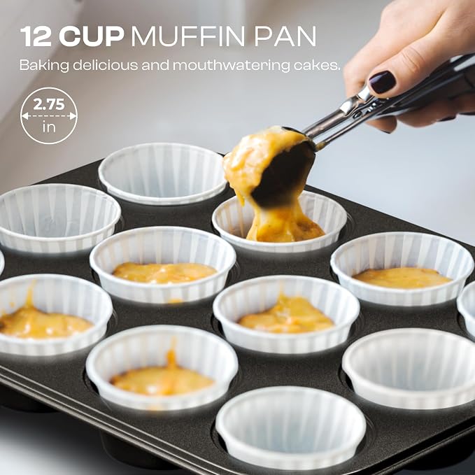 Nonstick Baking Pans Set, 8-Piece Stackable Bakeware Sets, Non-Toxic Oven Pan - Image 6