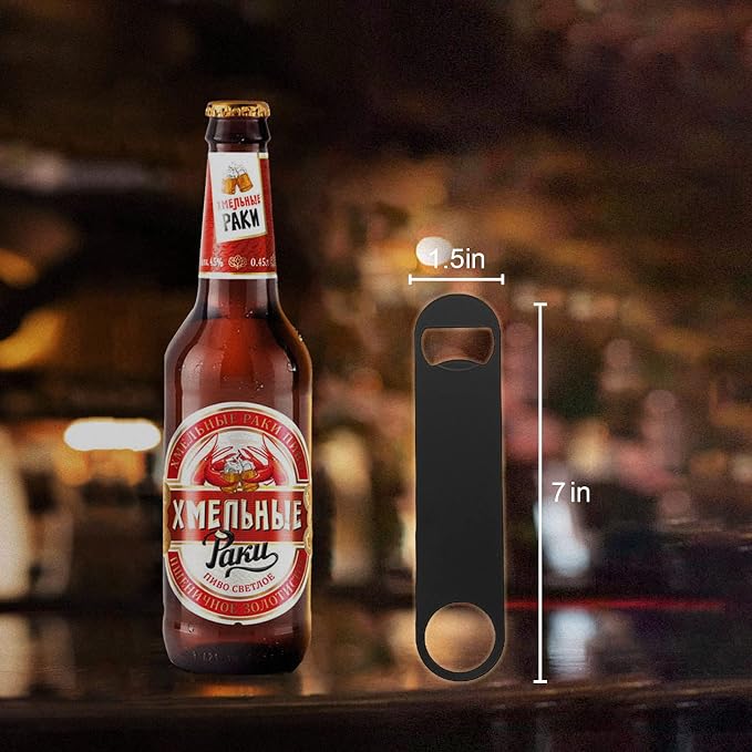 KTOJOY 4 PACK Stainless Steel Flat Bottle Opener, Beer Bottle Opener, - Image 3