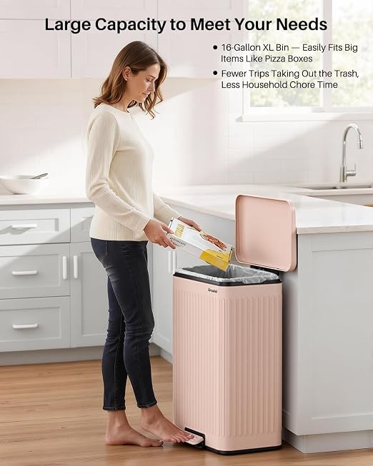 Lovewind 60 Liter/ 16 Gallon Stainless Steel Trash Can - Image 2