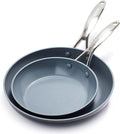 GreenPan Valencia Pro Hard Anodized Healthy Ceramic Nonstick 8" and 10" Frying by GreenPan
