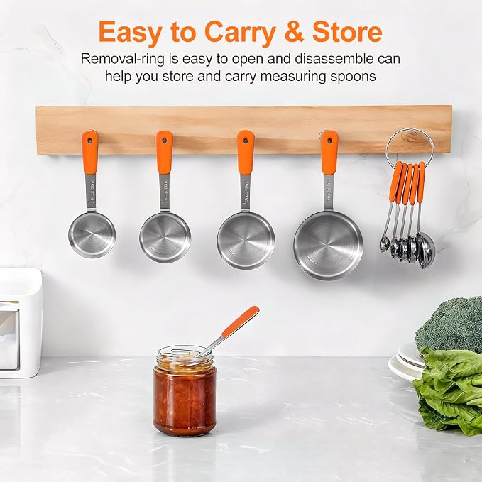 Bopei Measuring Cups and Spoons Set Stainless Steel 10 Piece - Image 5