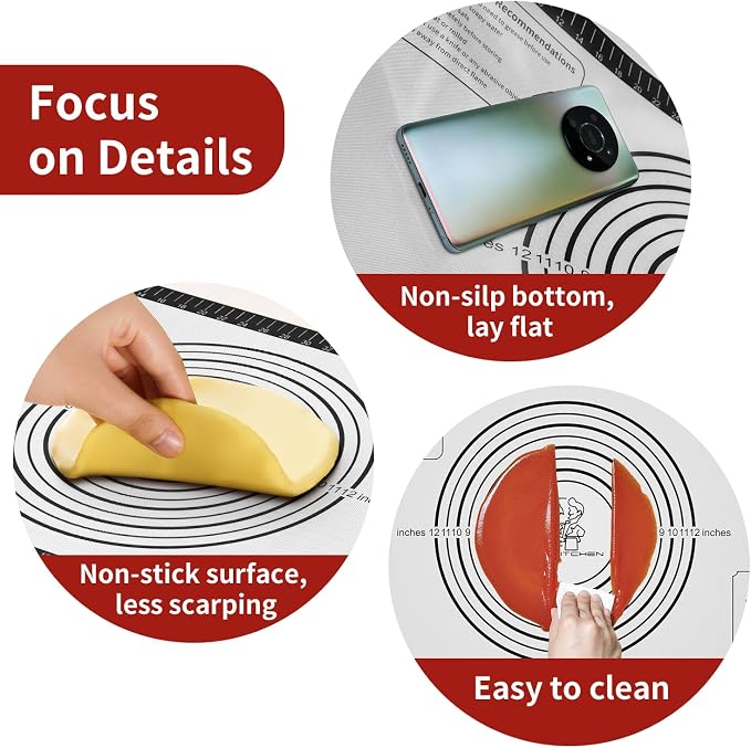 Silicone Macaron Baking Mat, Non Stick Pastry Mat - Image 3
