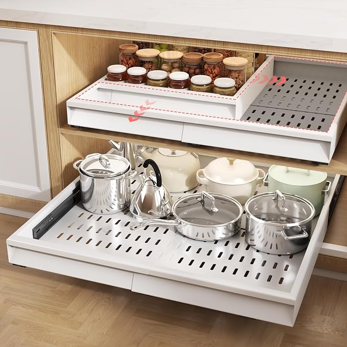 Seinloes 2 Pack Pull Out Cabinet Organizer by Seinloes